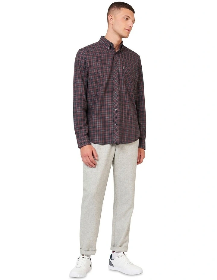 House Tartan Long Sleeve Shirt in Purple