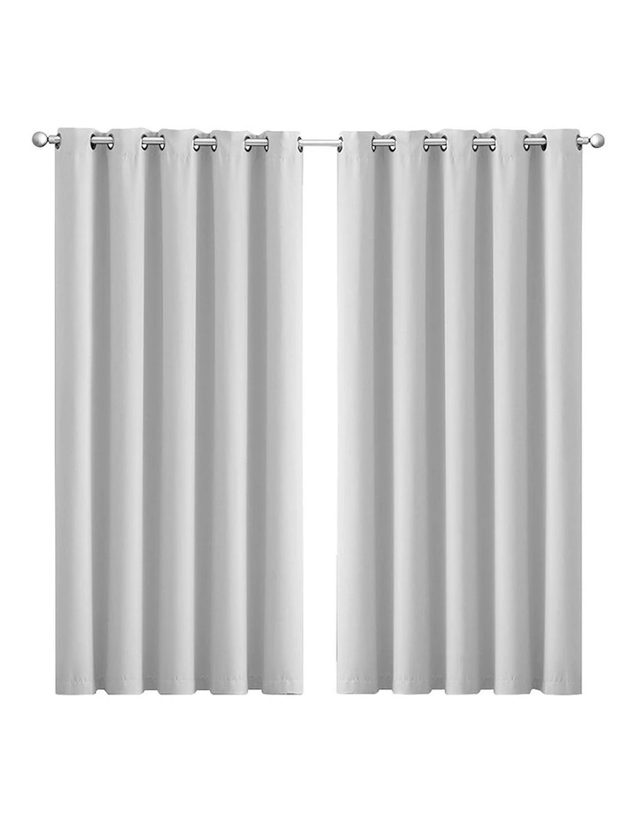 2x Marlow Blackout Curtains Eyelet 180x230cm in Grey