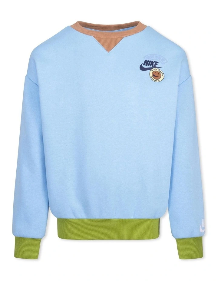 Sportswear Colourblock Rib Crew Sweatshirt in Blue