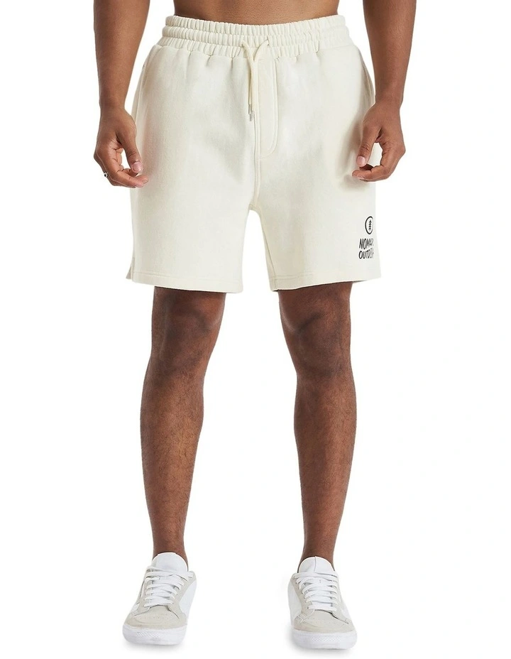 Calabar Heavy Trackshort in Off White