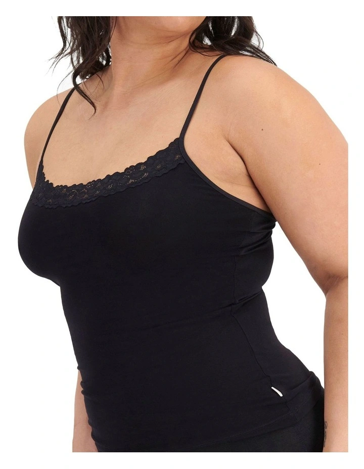 Parisienne Bamboo Cami in Black