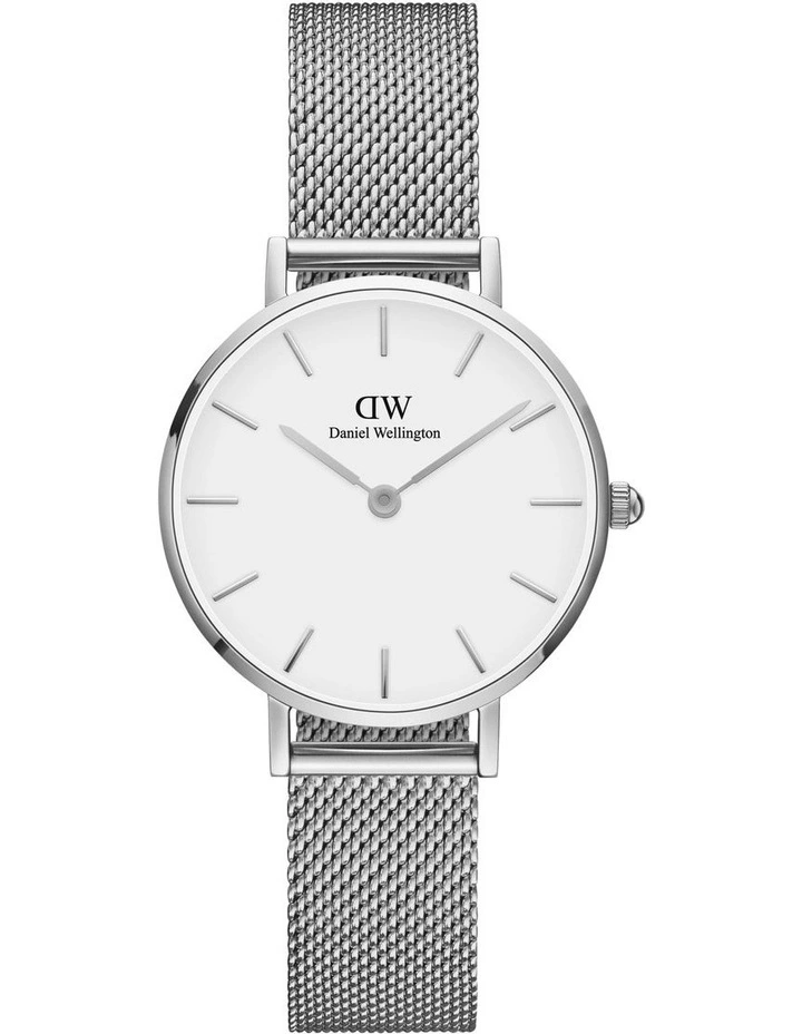 Petite Sterling 28mm Stainless Steel Quartz Watch in Silver/White
