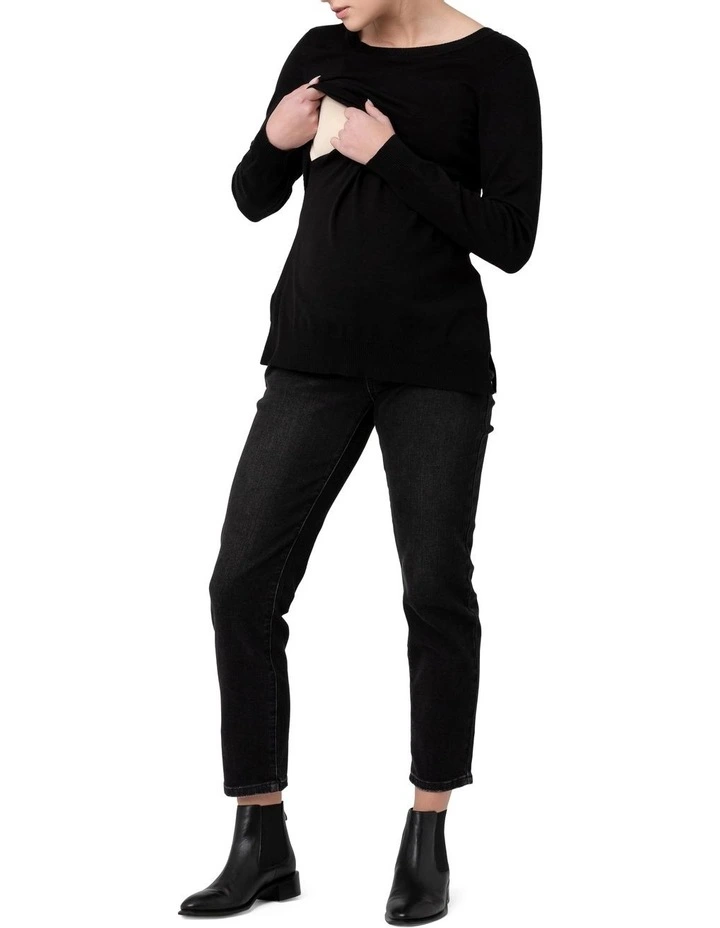 Toni Nursing Knit in Black