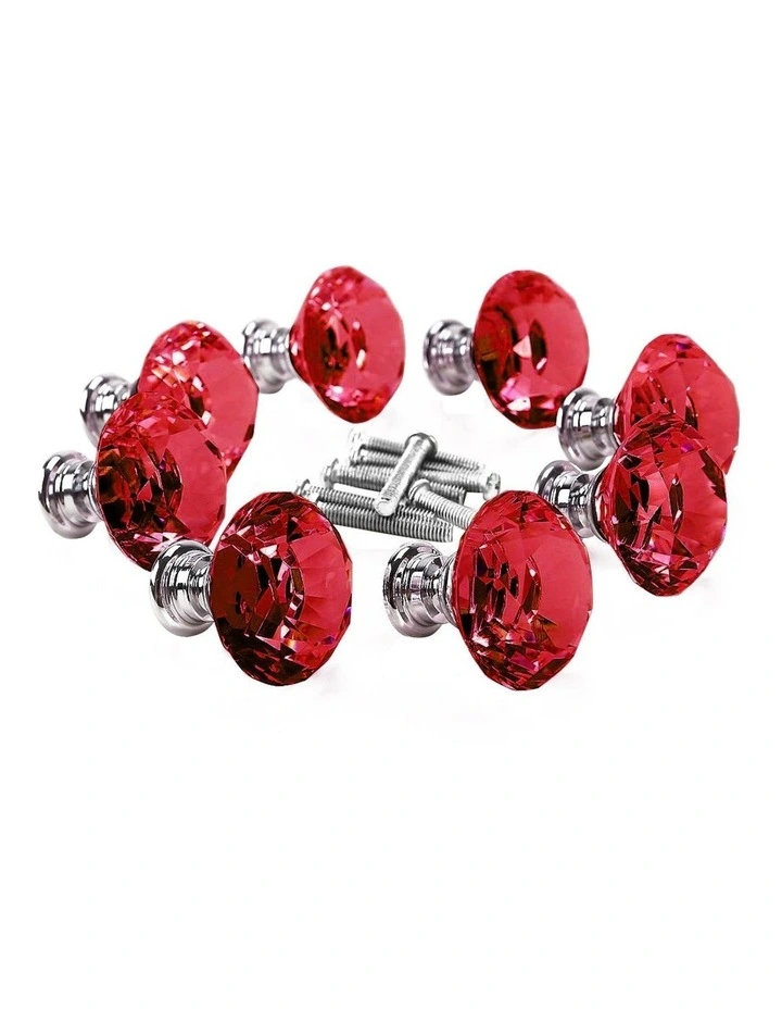 Door Cabinet Handle 16 Piece in Red