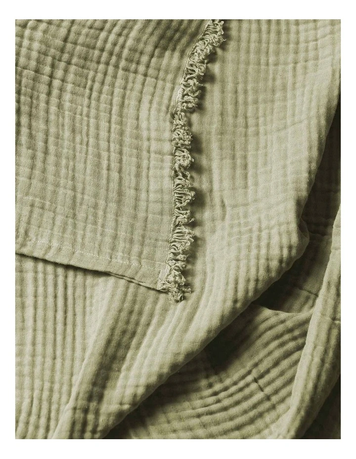 Crinkle Bed Cover in Elm