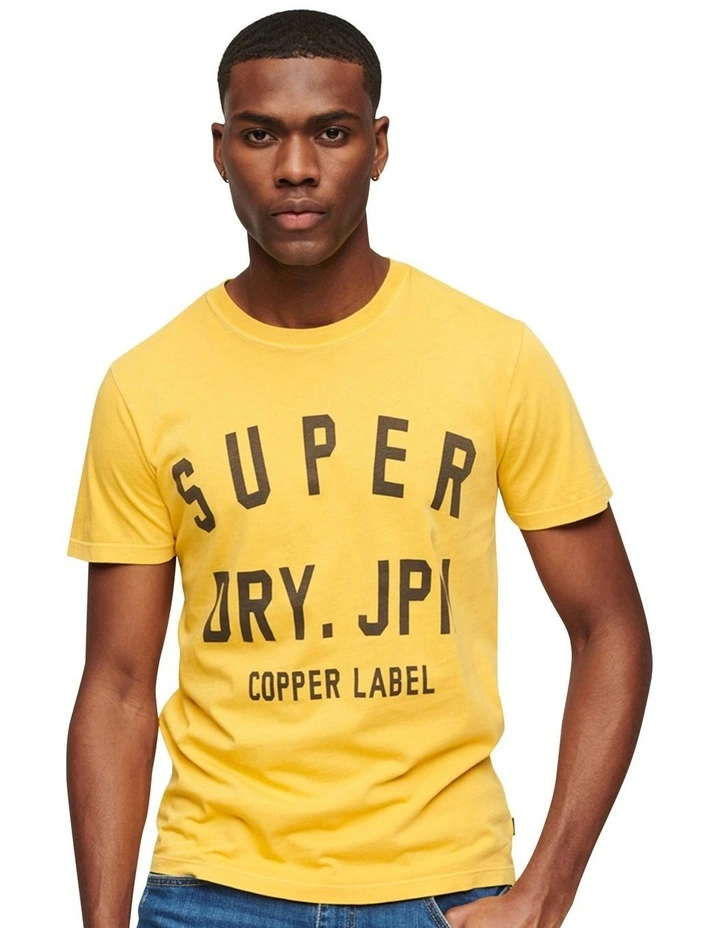 Copper Label T-Shirt in Pigment Yellow