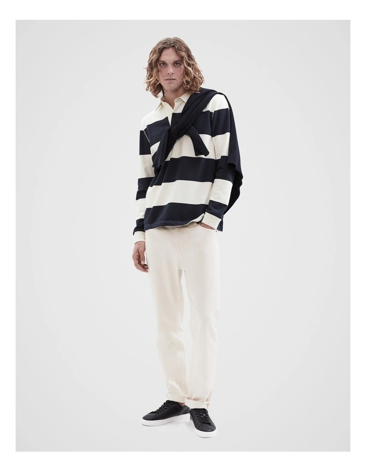 Rugby Polo T-shirt in Navy Multi