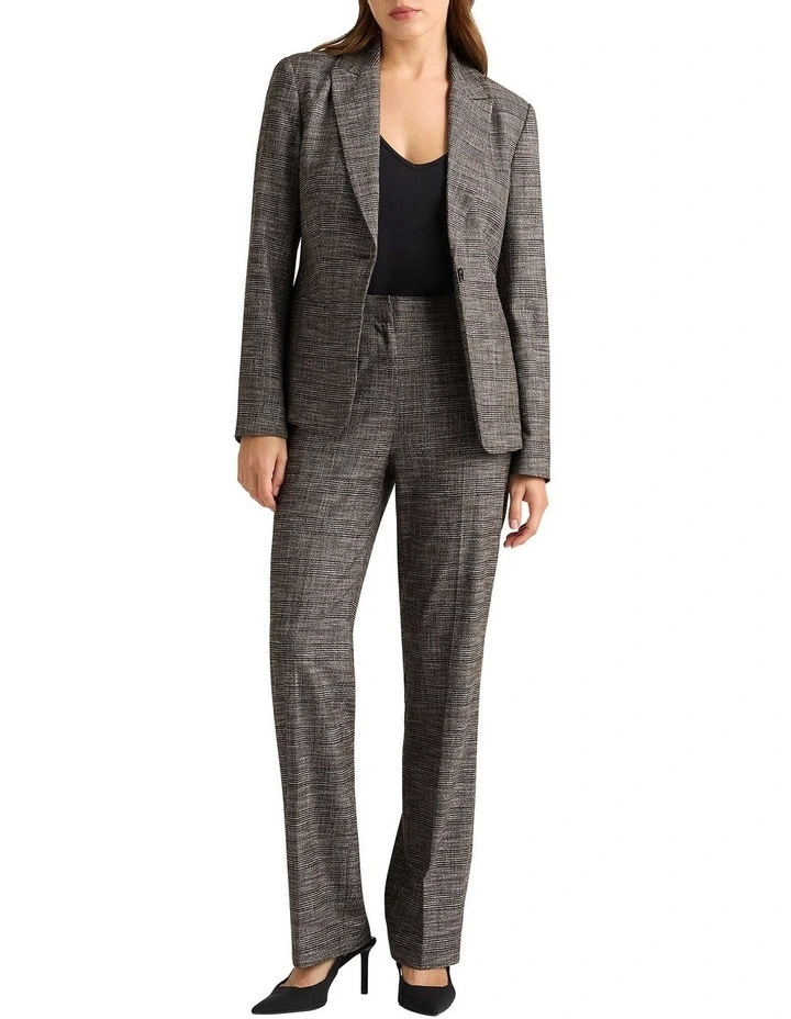 Olea Check Blazer in Port Multi