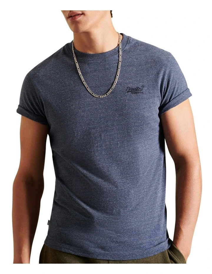 Vintage Logo Embroidered Tee Navy Marl