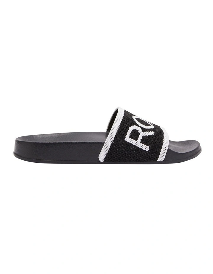 Slippy Knit Sandals in Black