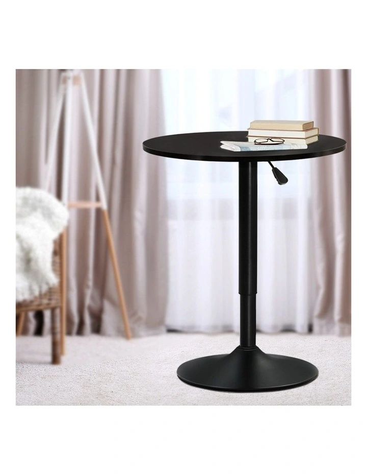 Outdoor Round Metal Bar Table inBlack