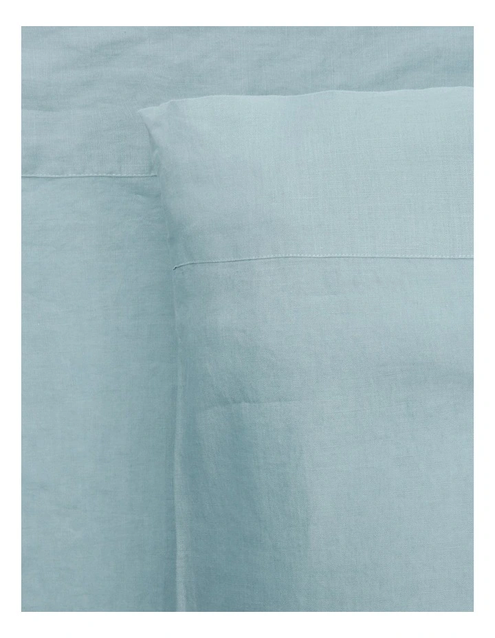 Sandy Cape Washed Belgian Linen Sheet Separates in Ocean