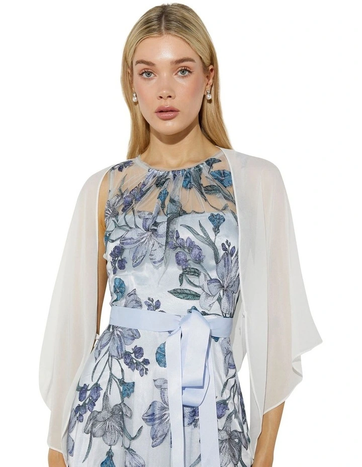 Twiggy Chiffon Wrap in Ivory