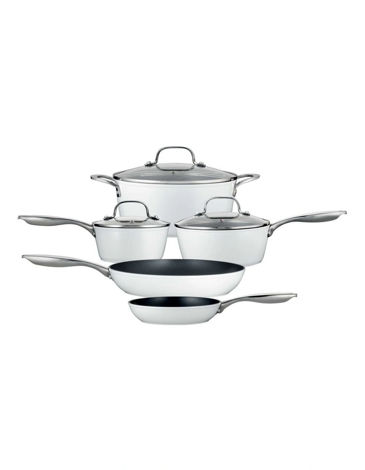 Colors Non-Stick Cookware Set 5 Piece in White