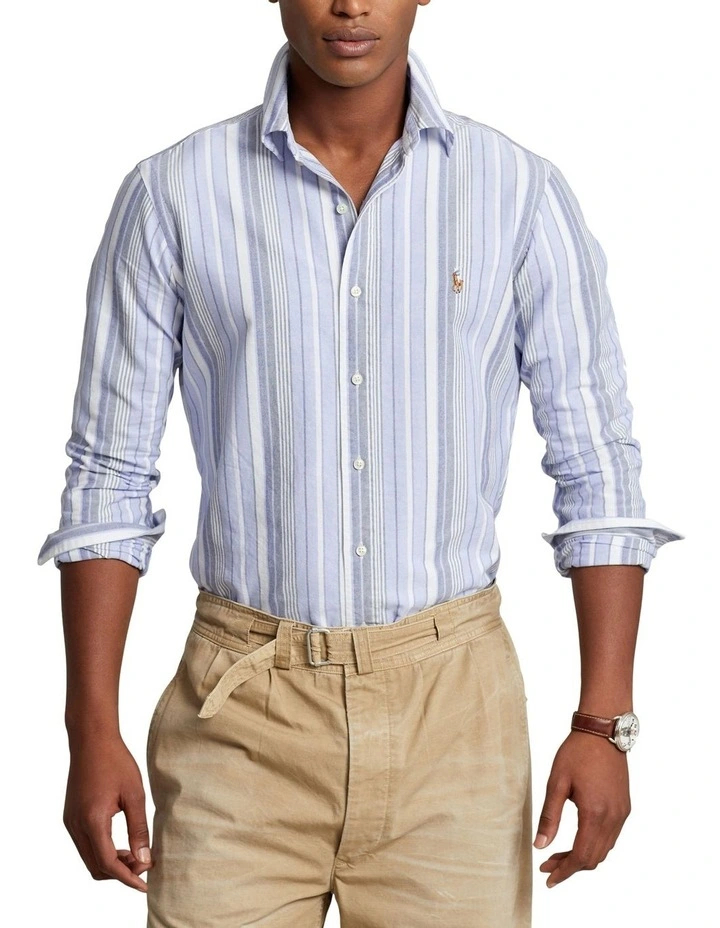 Classic Fit Striped Oxford Shirt in Assorted