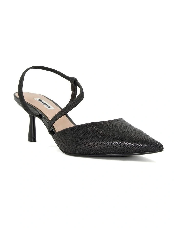 Citrus Slingback Pump Heels in Black