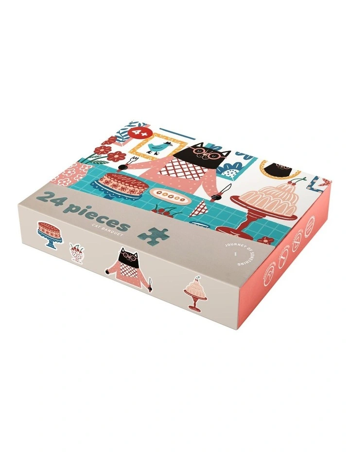Puzzle Cat banquet 24 Piece in Multi