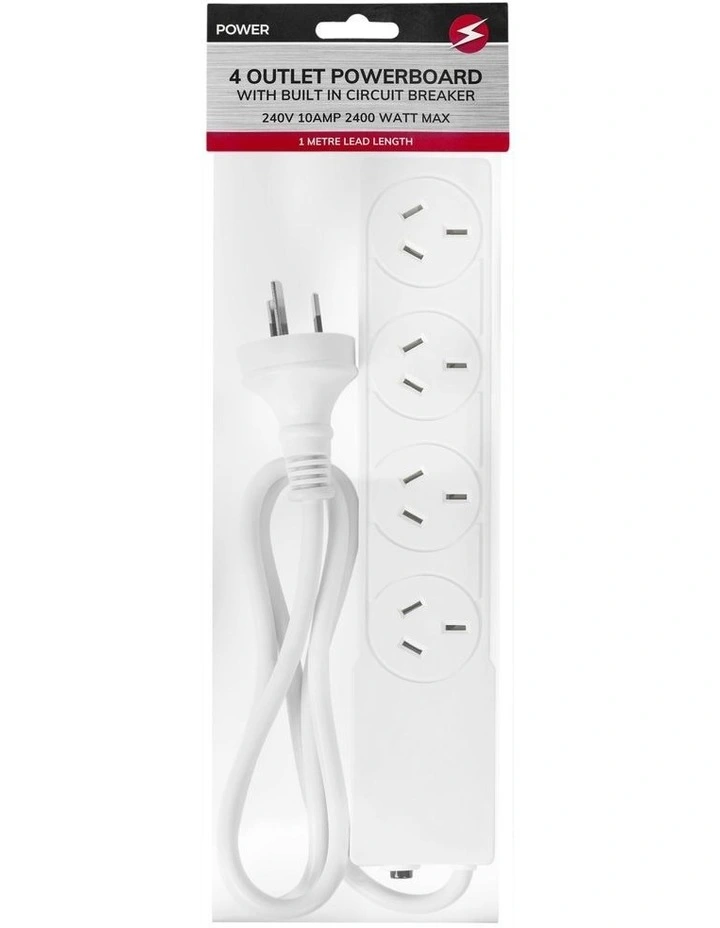 4 Outlet Powerboard White EL0029