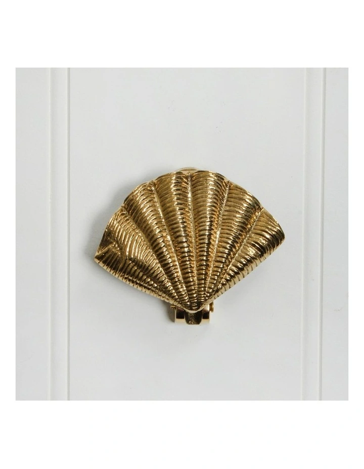 Belize Shell Door Knocker 13x11cm in Gold