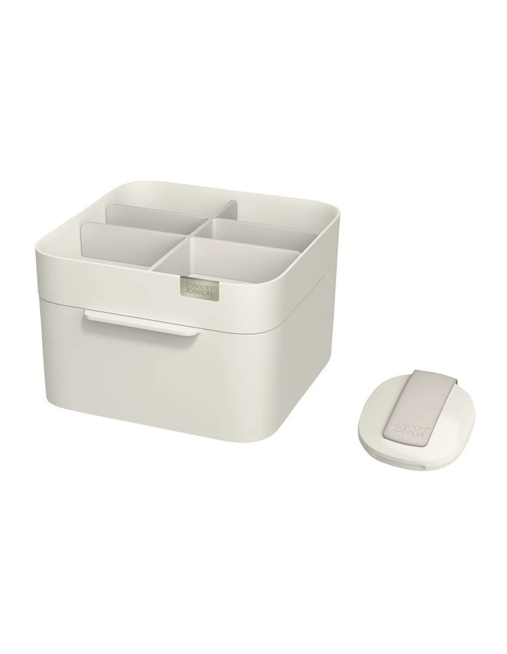 Make Me Up Compact Mirror & Cosmetic Organiser Set in White