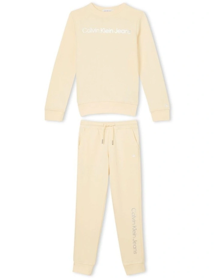 Institutional Logo Regular Cotton Set in Vanilla