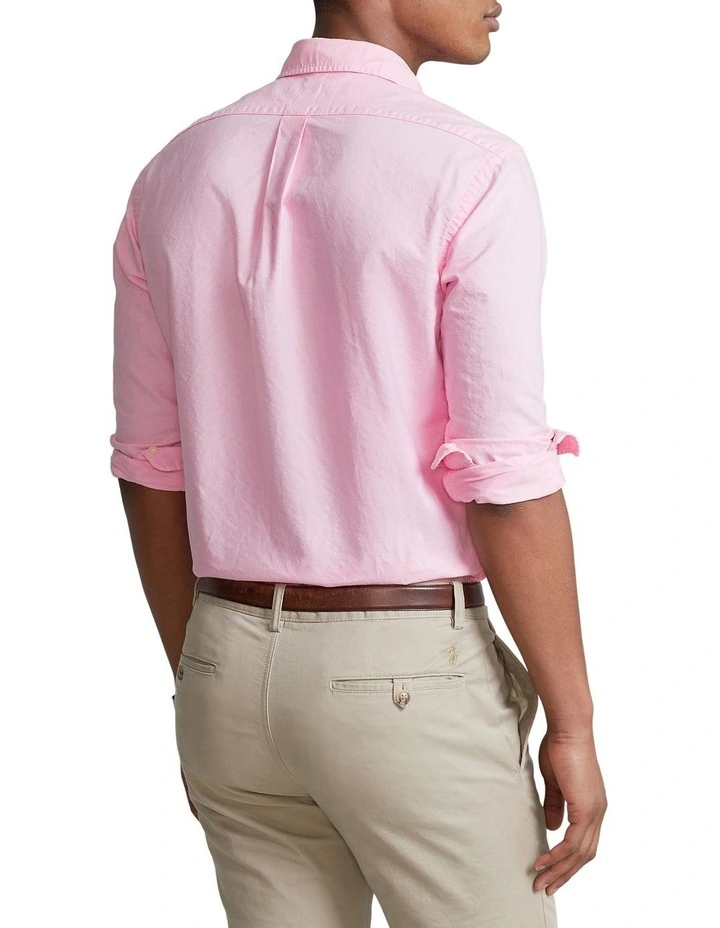 Classic Fit Garment-Dyed Oxford Shirt in Pink