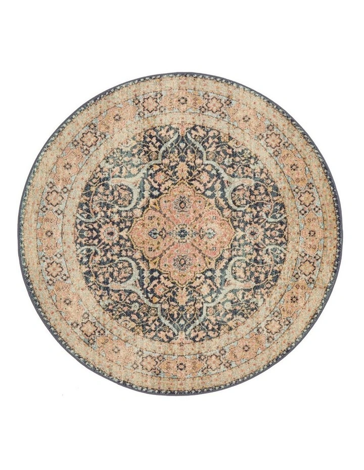 Legacy 858 Round Rug In Midnight Blue