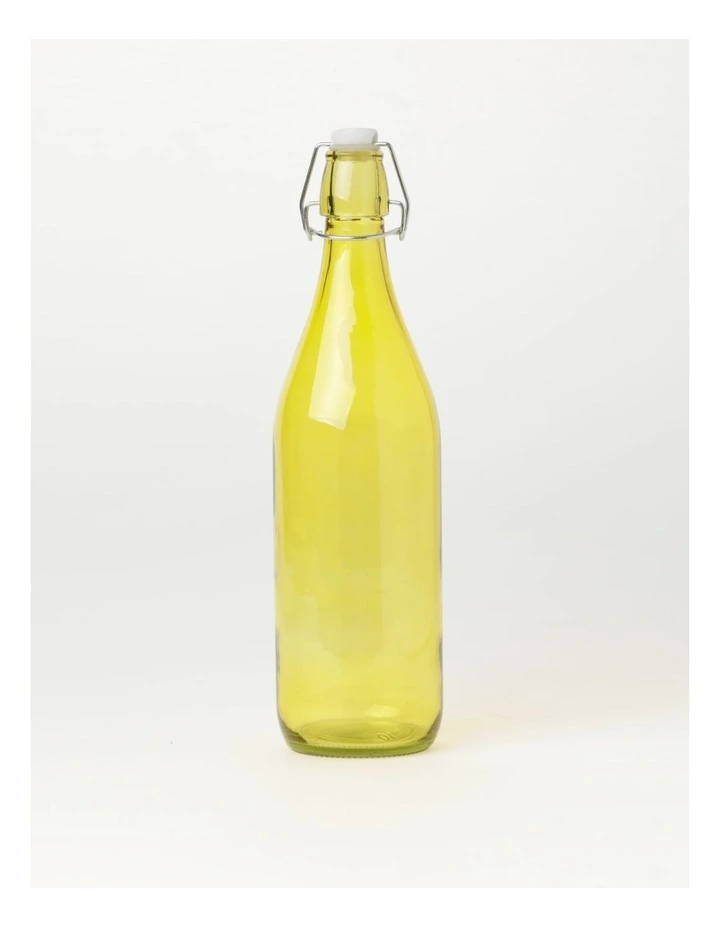 Coloured Glass Bottle 1L in Yellow