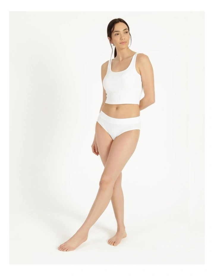 Organic Cotton Bikini Brief in White