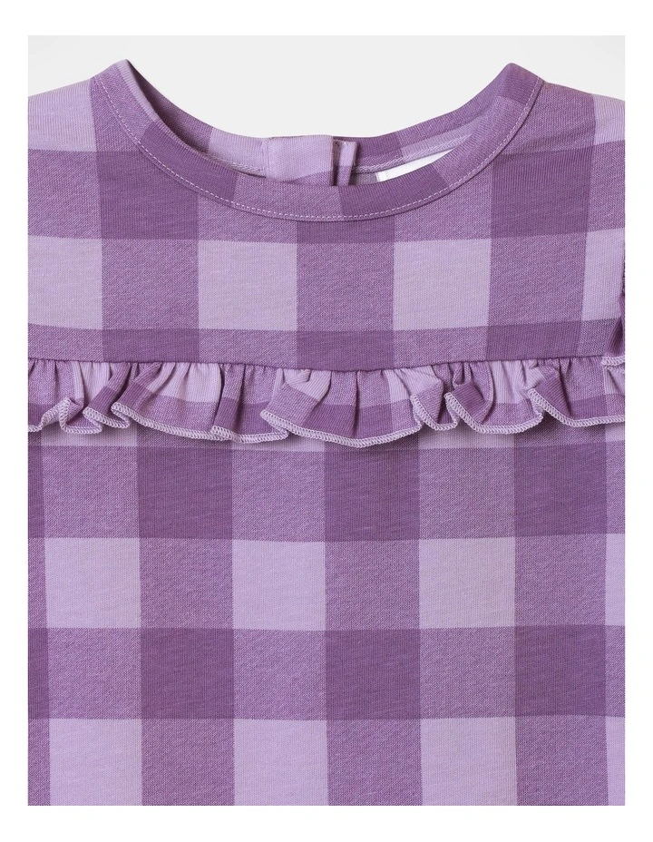 Frill Dress in Deep Purple