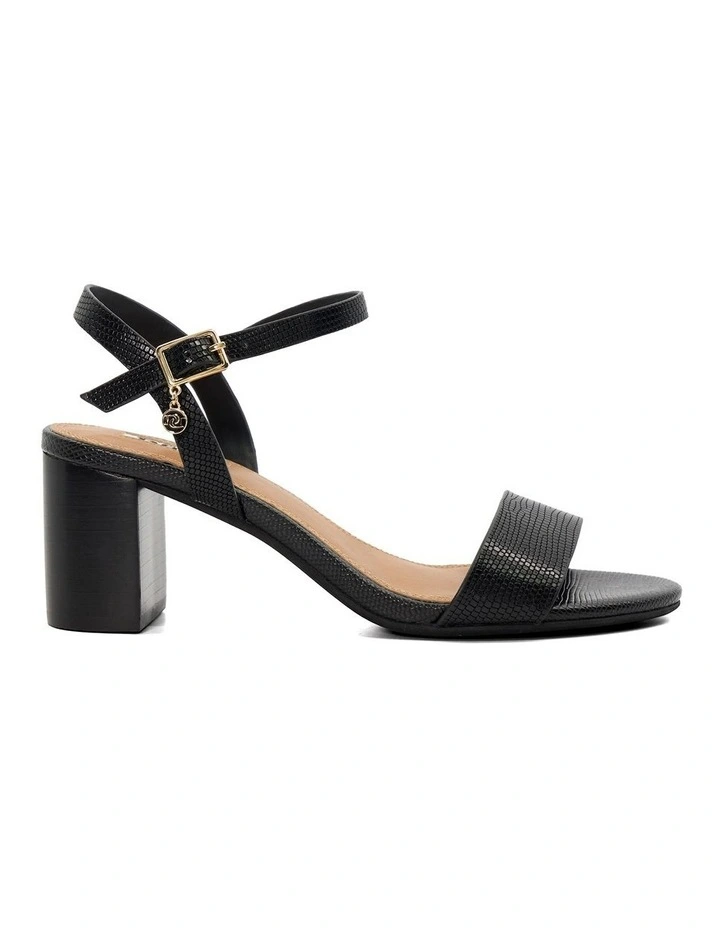 Jelly Heeled Sandal in Black