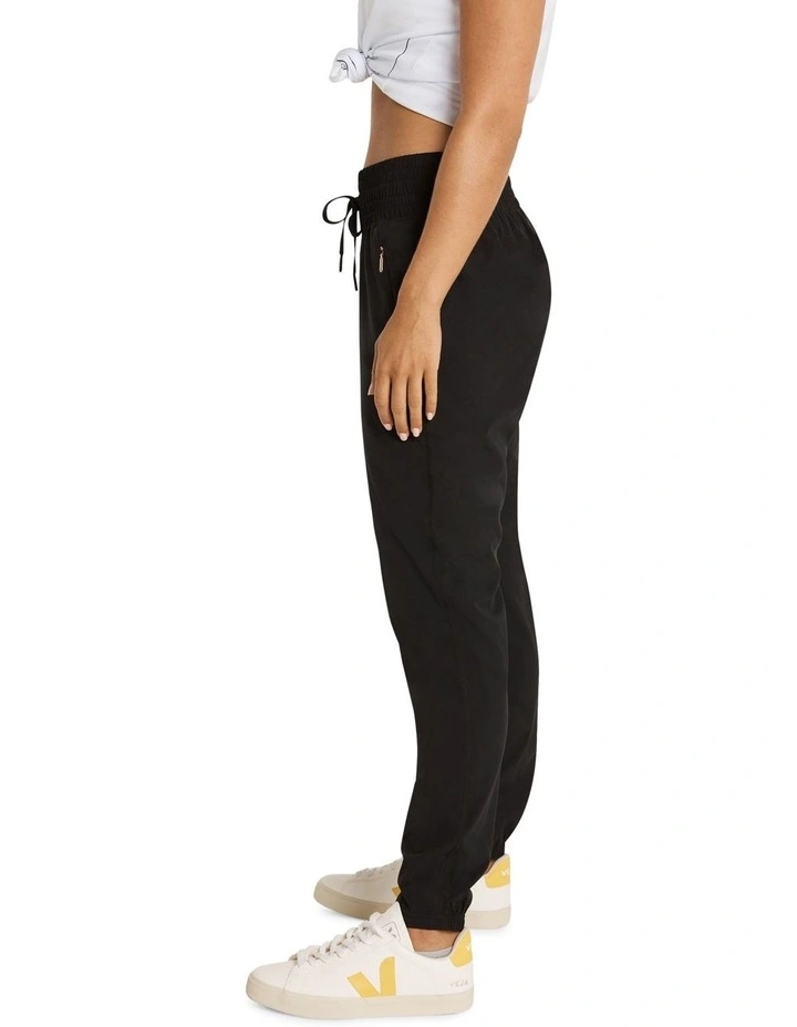 Flex Pull Up Full Length Pants in Black