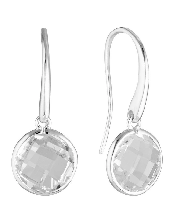 Lucent Hook Large Silver Drop Earrings