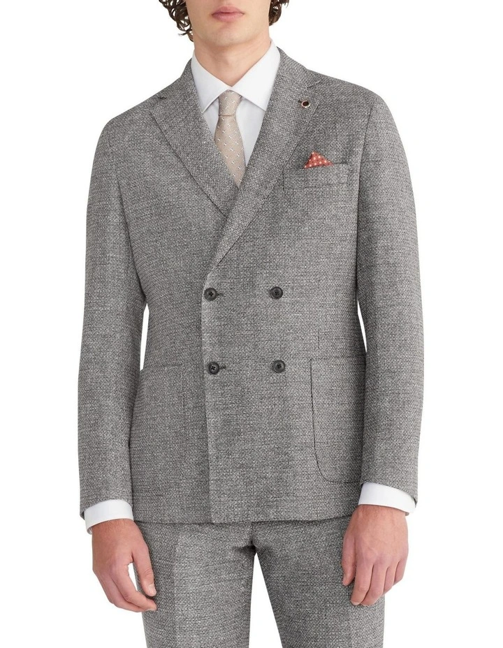 Slim Marl Puppytooth Jacket in Grey