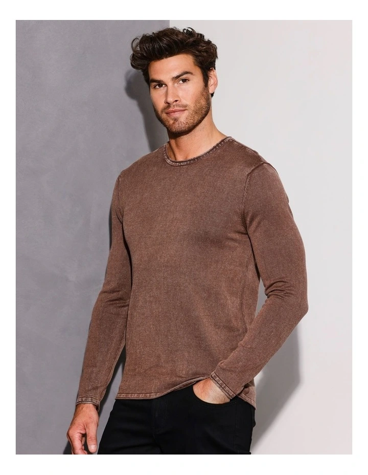 Cole Crew Pullover in Mocha