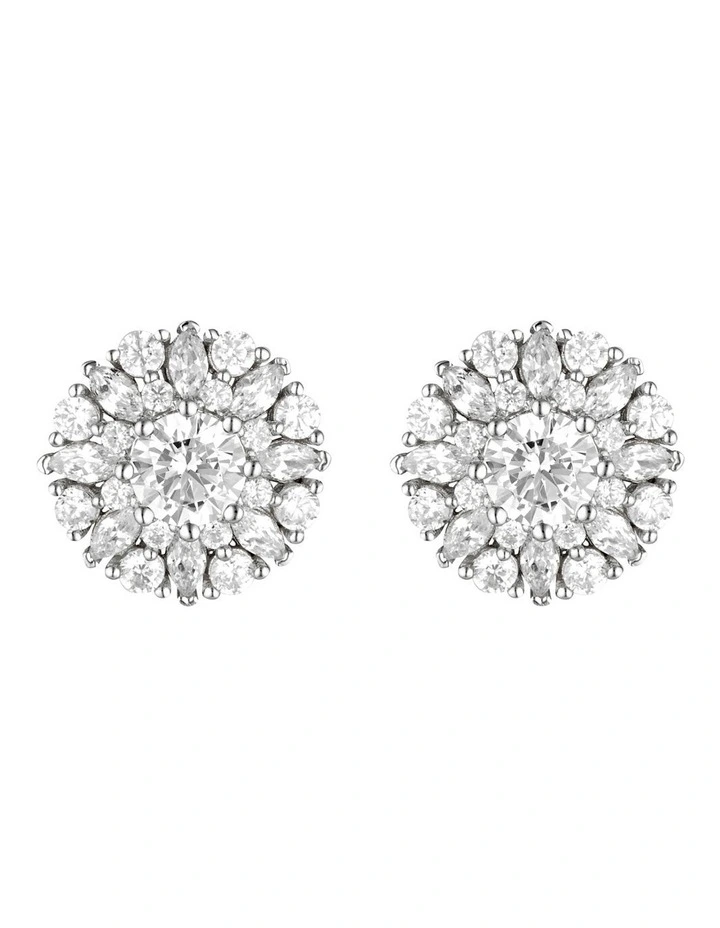 Berry Bloom Earrings In Silver