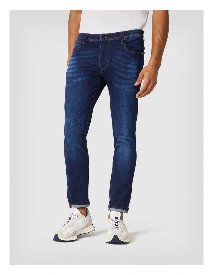 Slim Fit 5 Pocket Denim Jean in Mid Indigo