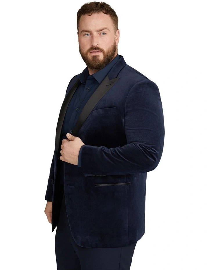 Brando Velvet Blazer in Midnight