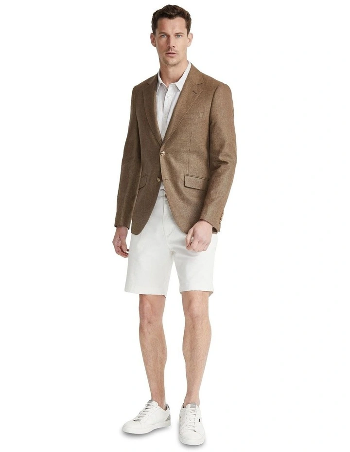 Blake Linen Blend Blazer in Olive