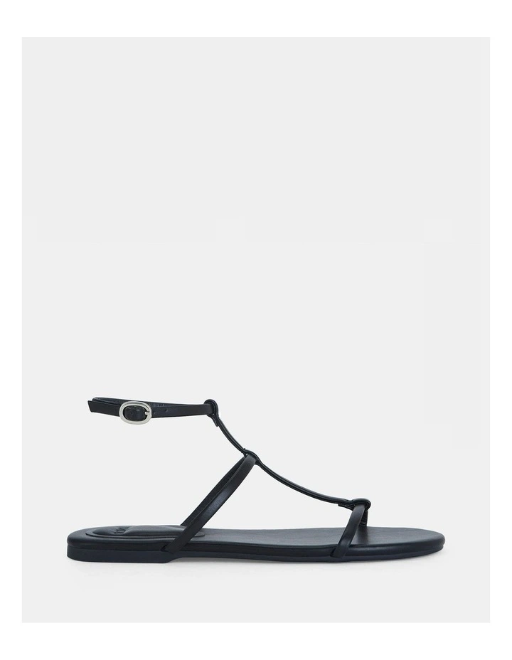Tathra Strappy Flats in Black