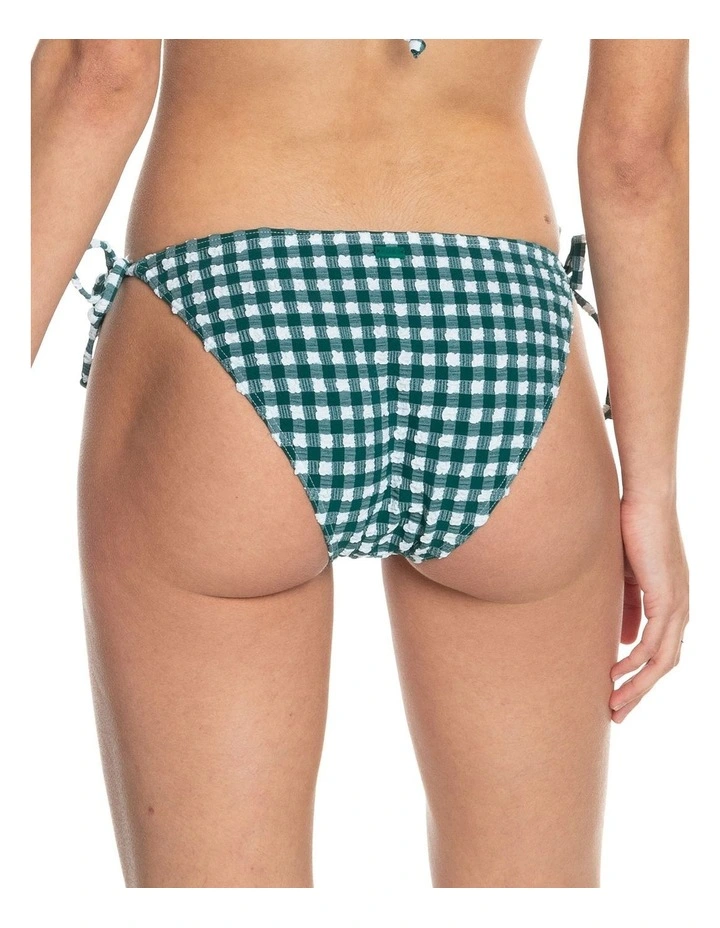 The Plaid Pulse Tie Side Bikini Bottoms in Pirouette