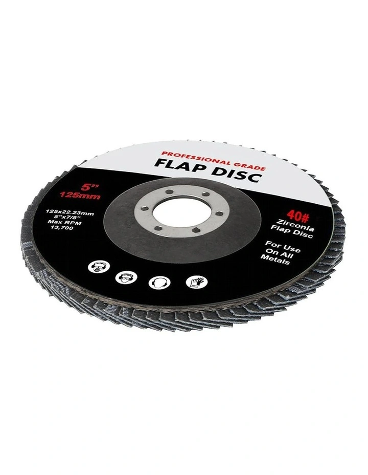 Flap Discs 125mm 5 Zirconia Sanding Wheel 40 # Sander Grinding x10 in Blue