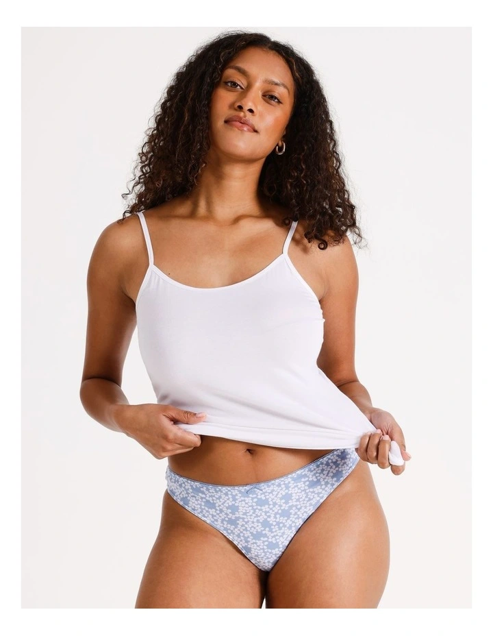 Organic Cotton G-string 2 Pack in Navy/White