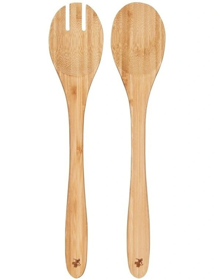 Evergreen Bamboo Salad Server 33cm Set of Two in Natural