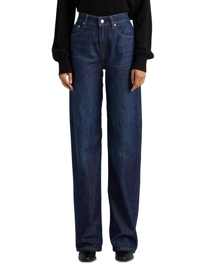 High-Rise Relaxed Straight Jean in Blue