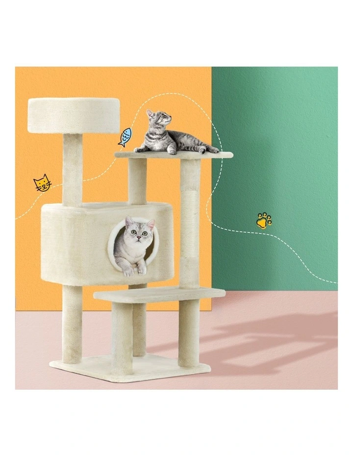 Cat Tree Tower 90cm in Beige