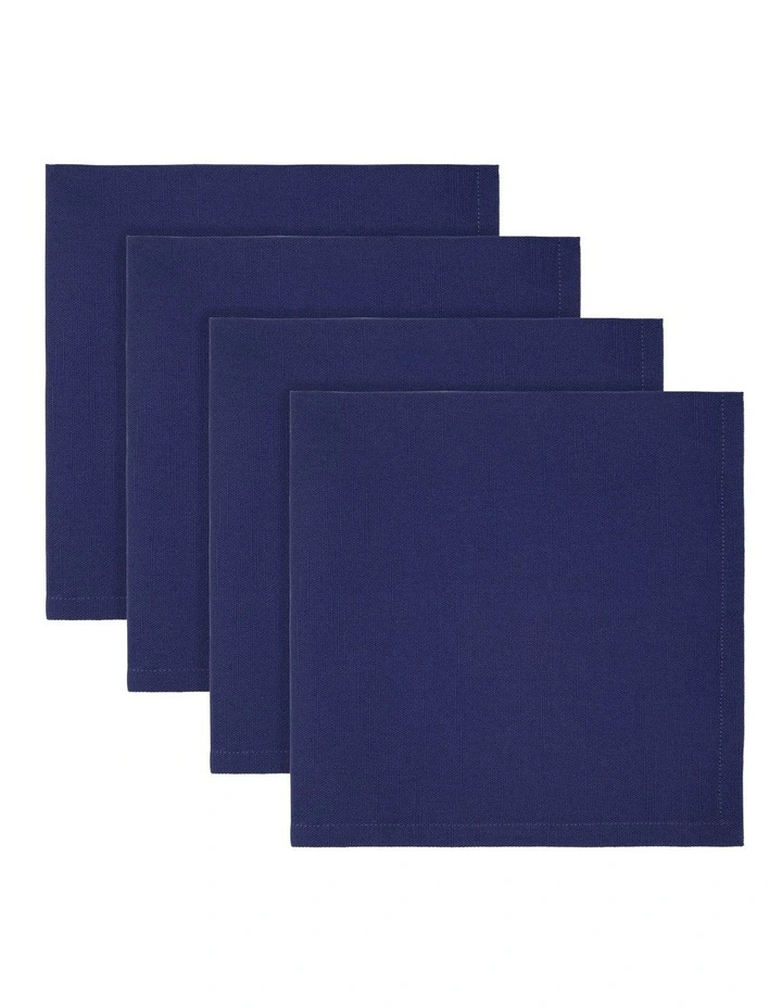 Cotton Classics Napkin Set of 4 45x45cm in Navy