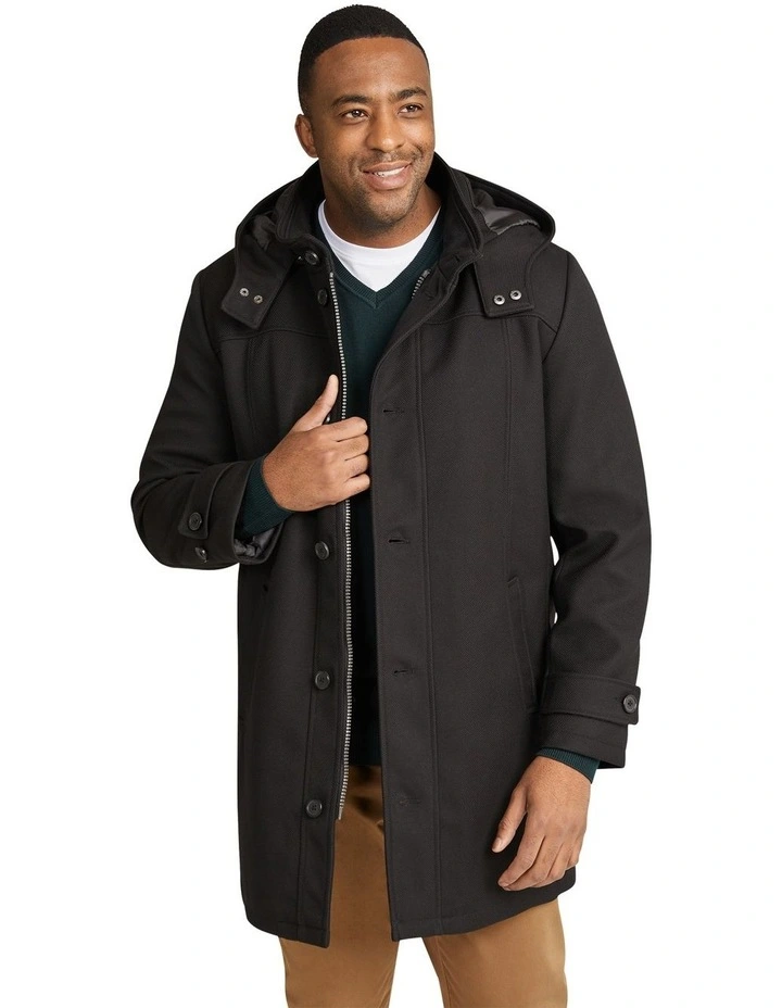 Wales Hood Coat in Black
