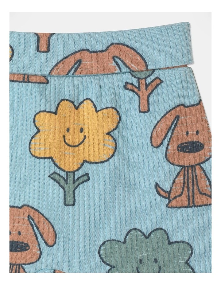 Newborn Rib Legging in Light Blue