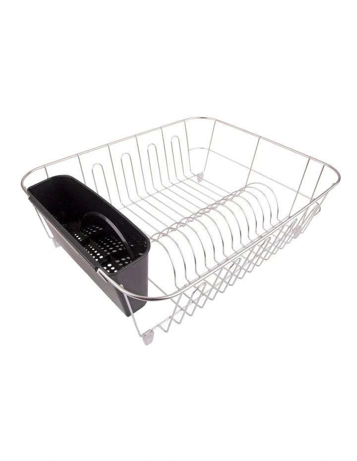 Large Dish Drainer With Caddy 44.5cm in Stainless Steel